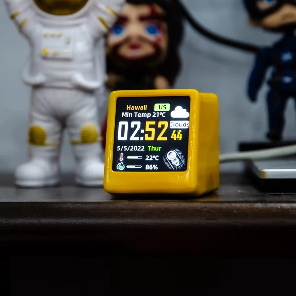 Super Cool Mini WiFi Desktop Weather Digital Clock Station