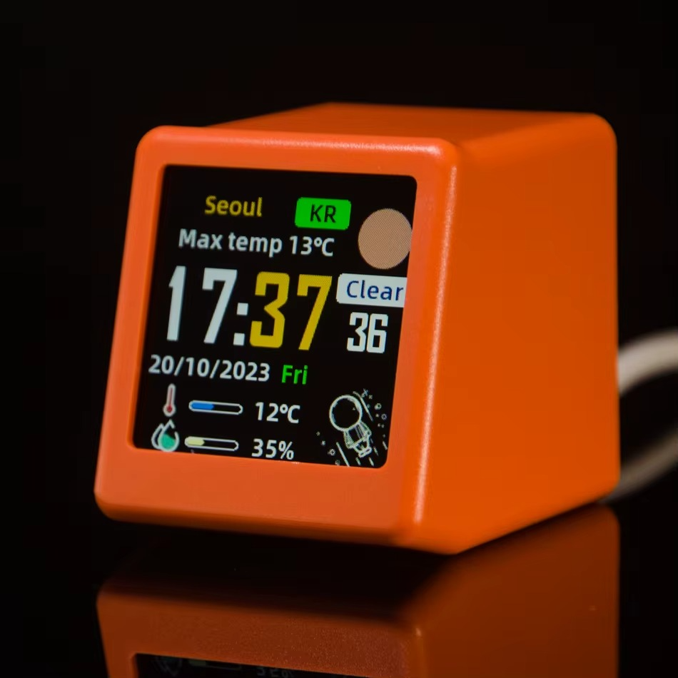 Super Cool Mini WiFi Desktop Weather Digital Clock Station