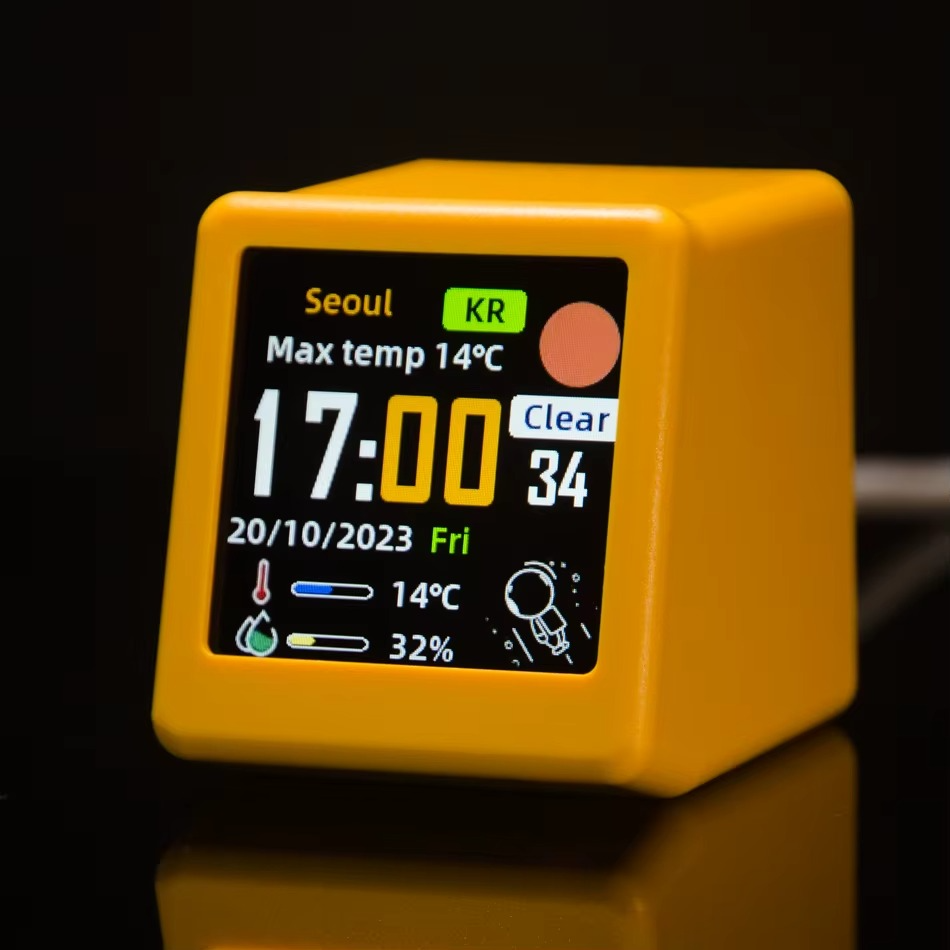 Super Cool Mini WiFi Desktop Weather Digital Clock Station