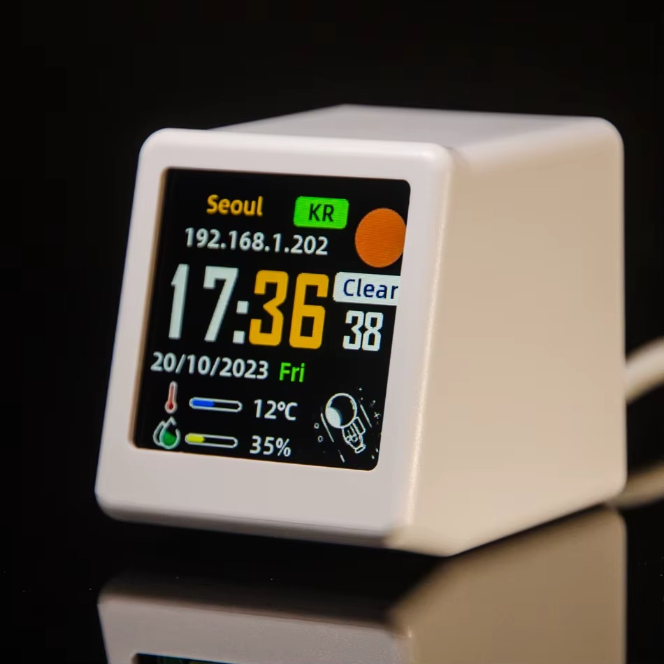 Super Cool Mini WiFi Desktop Weather Digital Clock Station